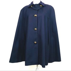 ZARA WOMAN Nautical Style Cape NWOT Navy Blue Size Medium